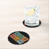 サイクリングサイクリングヴィンテージ自転車パーツサイクリストのギフト ペーパーコースター (インサイチュ)