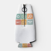 サイクリングサイクリングヴィンテージ自転車パーツサイクリストのギフト ボトルクーラー (裏面)