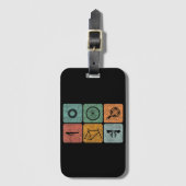 サイクリングサイクリングヴィンテージ自転車パーツサイクリストのギフト ラゲッジタグ (正面縦)