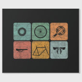 サイクリングサイクリングヴィンテージ自転車パーツサイクリストのギフト ラッピングペーパー (フラット)