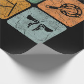 サイクリングサイクリングヴィンテージ自転車パーツサイクリストのギフト ラッピングペーパー (角)