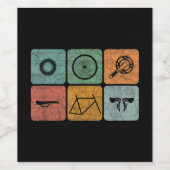 サイクリングサイクリングヴィンテージ自転車パーツサイクリストのギフト ワインラベル (シングルラベル)