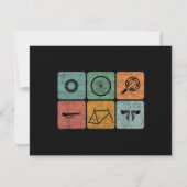 サイクリングサイクリングヴィンテージ自転車パーツサイクリストのギフト 出欠カード (裏面)