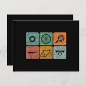 サイクリングサイクリングヴィンテージ自転車パーツサイクリストのギフト 出欠カード (正面/裏面)