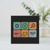 サイクリングサイクリングヴィンテージ自転車パーツサイクリストのギフト 招待状 (スタンド正面)