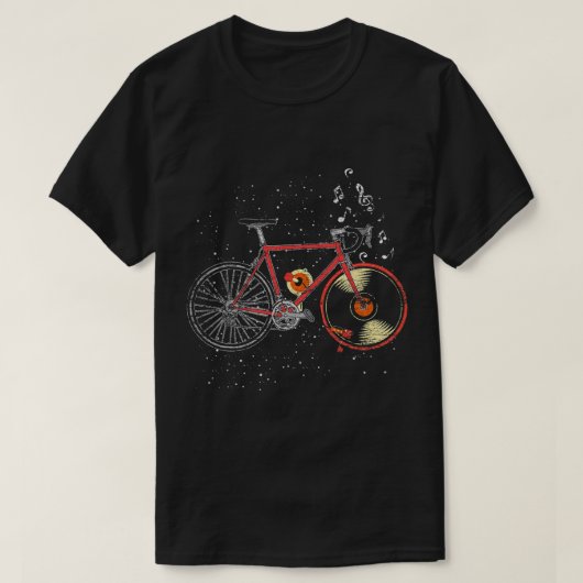 サイクリングサイクルビニル自転車 Tシャツ (デザイン正面)