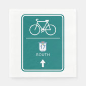 サイクリングサウスロードサイン スタンダードランチョンナプキン (正面)