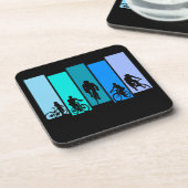 サイクリングシルエットスポーツ コースター (左側)