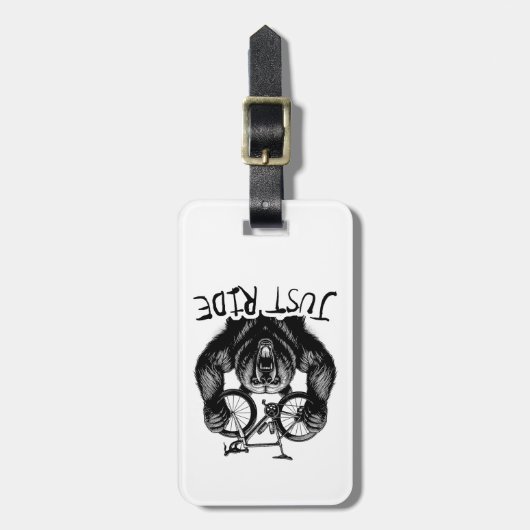 サイクリングジャストライドベア ラゲッジタグ (正面縦)