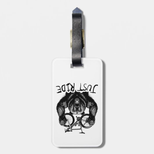 サイクリングジャストライドベア ラゲッジタグ (裏面縦)