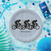 サイクリングストライプデザイン ペーパープレート (パーティー)