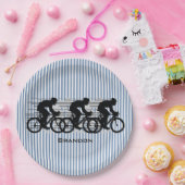 サイクリングストライプデザイン ペーパープレート (パーティー)