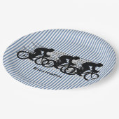 サイクリングストライプデザイン ペーパープレート (アングル)