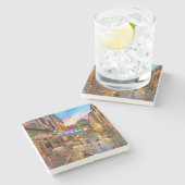 サイクリングスルーイタリアファインアート ストーンコースター (横)