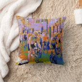 サイクリングツアーデフランス芸術品を気取った クッション (ブランケット)