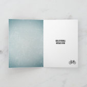 サイクリングテーマ – ロード/レーシング自転車メンズ誕生日 カード (内部)