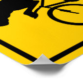 サイクリングディアクロッシングハイウェイサイン ポスター (角)