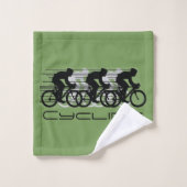 サイクリングデザインバスタオルセット バスタオルセット (ウォッシュタオル)