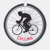 サイクリングデザイン紙オーナメントカード オーナメントカード (裏面)