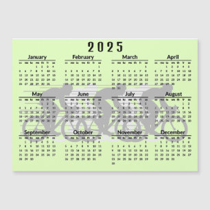 サイクリングデザイン2025カレンダー磁気カード