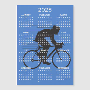サイクリングデザイン2025カレンダー磁気カード
