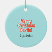 サイクリングドッグアンドリスお洒落レルウィンターホリデー セラミックオーナメント (裏面)