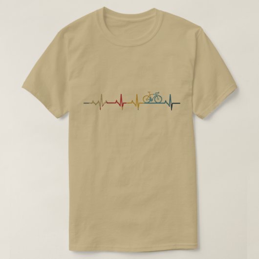 サイクリングハートビートギフトバイクもしくは自転車に乗る人自転車ヴィンテージ Tシャツ (デザイン正面)