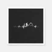 サイクリングハートビートレース自転車マウンテンバイク スタンダードカクテルナプキン (正面)