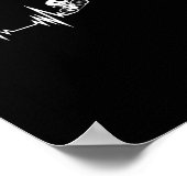 サイクリングハートビートレース自転車マウンテンバイク ポスター (角)