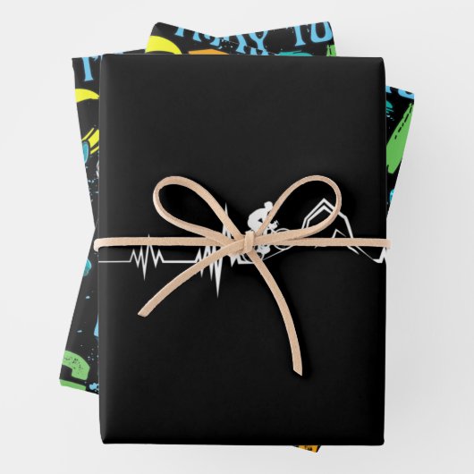 サイクリングハートビートレース自転車マウンテンバイク ラッピングペーパーシート (インサイチュ)