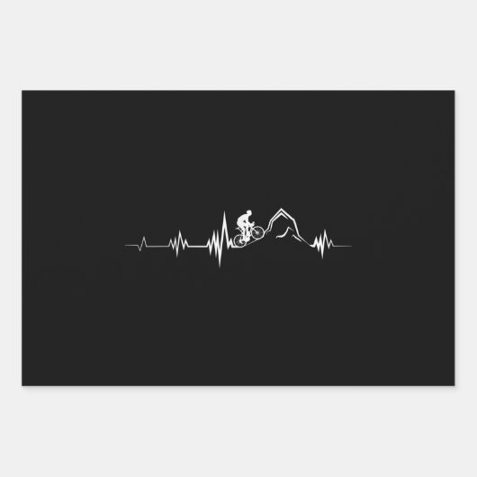 サイクリングハートビートレース自転車マウンテンバイク ラッピングペーパーシート (正面)