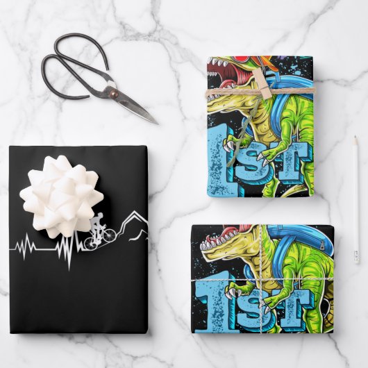 サイクリングハートビートレース自転車マウンテンバイク ラッピングペーパーシート (正面)