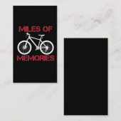 サイクリングバイクもしくは自転車に乗る人マイルズオブメモリアドベンチャーサイクリング 名刺 (正面/裏面)