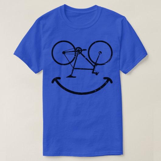 サイクリングバイク顔サイクリスト Tシャツ (デザイン正面)