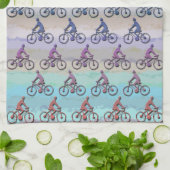 サイクリングパターン キッチンタオル (折り畳み)