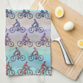 サイクリングパターン キッチンタオル (四つ折り)