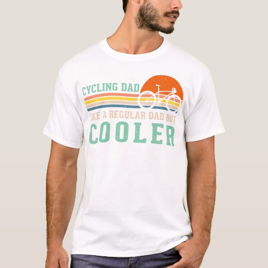 サイクリングパパおもしろい自転車愛好家ヴィンテージサン Tシャツ (正面)