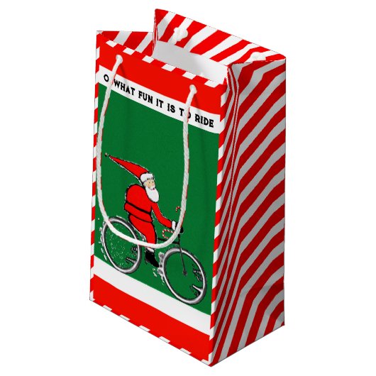 サイクリングパーソナライズされたサイクリスト スモールペーパーバッグ (裏面アングル)