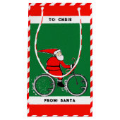 サイクリングパーソナライズされたサイクリスト スモールペーパーバッグ (正面)