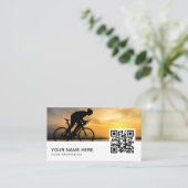 サイクリングパーソナルトレーナーQRコード 名刺 (スタンド正面)