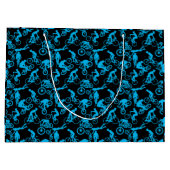 サイクリングフリースタイルズパターン.b x4ブラックBG ラージペーパーバッグ (裏面)