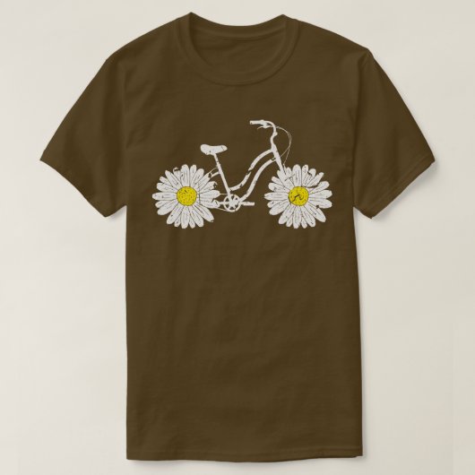 サイクリングフローラ自転車ホイールフラワー自転車 Tシャツ (デザイン正面)