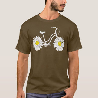 サイクリングフローラ自転車ホイールフラワー自転車 Tシャツ