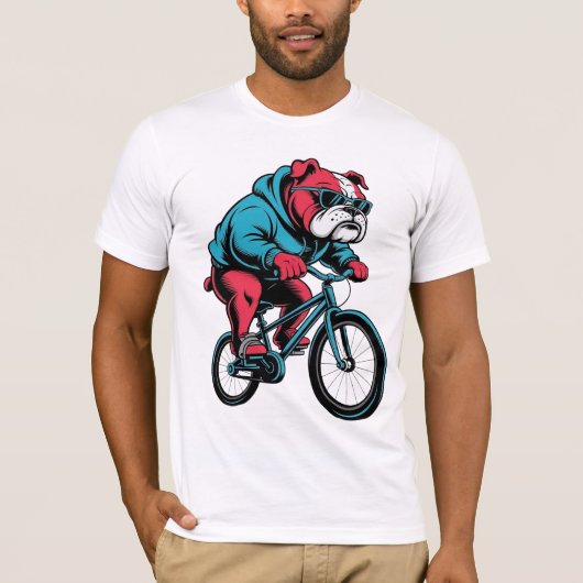 サイクリングブルドッグ Tシャツ (正面)