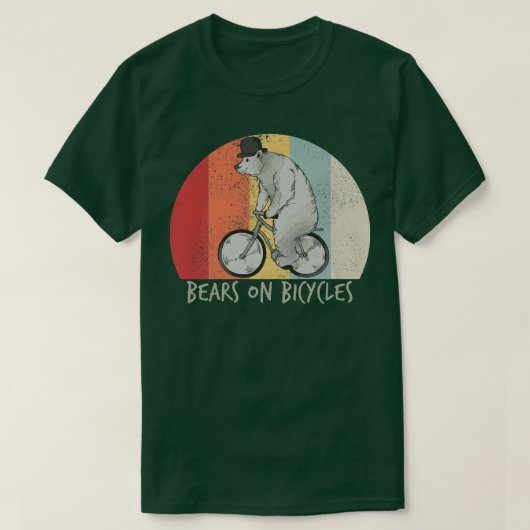 サイクリングベアバイクサイクリングサイクリストのプレミアム Tシャツ (デザイン正面)