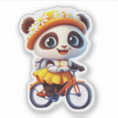 サイクリングベアビニールシール シール (正面)
