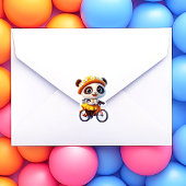 サイクリングベアビニールシール シール