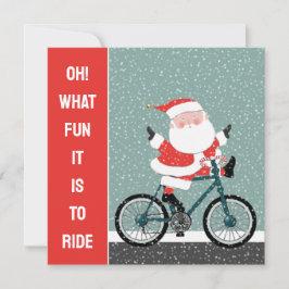 サイクリングホリデーサイクリストのクリスマスカード シーズンカード