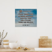 サイクリングポスター、ブルースカイと引用文010 ポスター (キッチン)