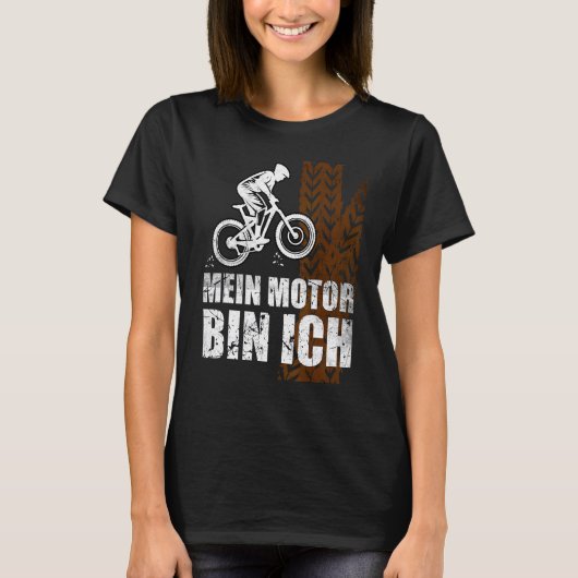 サイクリングマイモータービンIchはEバイクCを必要としない Tシャツ (正面)